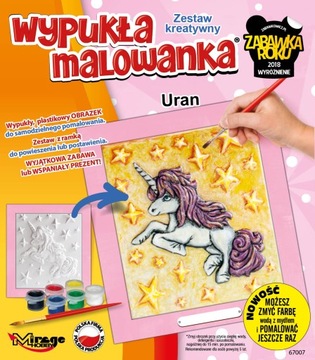 Wypukła Malowanka Jednorożec Uran Zestaw Kreatywny