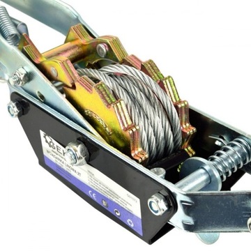 WYCIĄGARKA RĘCZNA LINOWA WCIĄGARKA 2T 2000kg 2haki