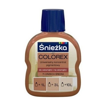 ŚNIEŻKA Colorex Pigment do Farb Barwnik Orzech Średni 71 100ml
