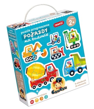 CzuCzu Puzzle progresywne pojazdy na budowie 2+