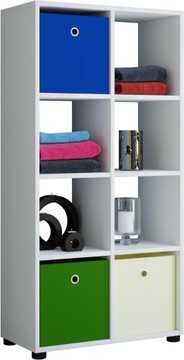VCM Benas-2x4 Regał na książki (odbicia na półkach OPIS) 123x60x30 cm, -50%