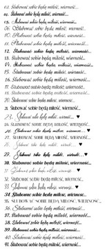 Winietki na stół, wizytówki weselne z kokardką, bileciki ślubne 10 szt.