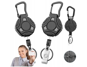 Linka zwijana retraktor smycz zwijka HEAVY DUTY ETUI Przepustkę ID prezent