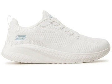 Skechers Buty Damskie Sportowe oddychające białe Bobs Squad 37,5 EU