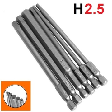 Bity długie magnetyczny HEX H2.5 x150mm