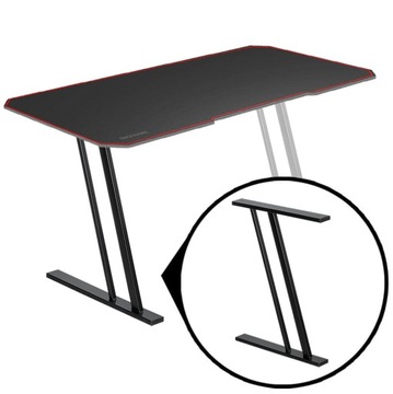 Stelaż nogi do biurka gamingowego Czarny mat H73cm