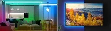 КОМПЛЕКТ СВЕТОДИОДНЫХ ЛЕНТ RGB, 5 м, ВОДОНЕПРОНИЦАЕМЫЙ ПУЛЬТ ДИСТАНЦИОННОГО УПРАВЛЕНИЯ, цветные самоклеящиеся светодиоды