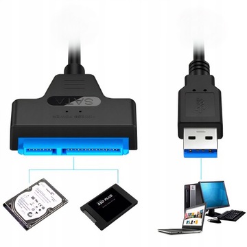 АДАПТЕР HDD SSD АДАПТЕР ДЛЯ НАКОПИТЕЛЯ USB 3.0 ДЛЯ НОУТБУКА