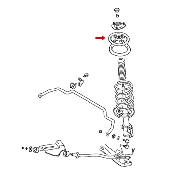 DRŽÁK DRŽÁKY PRUŽINY TLUMIČE PININ 1.8 2.0 GALANT MB518147 ORIG.