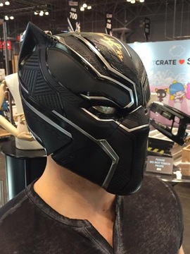 Hełm Czarna Pantera maska LED dotyk Wakanda 4ever