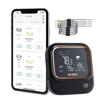 Inkbird IBT-26S 5G termometr do mięsa, Bluetooth 5.1 sygnał 70m L768