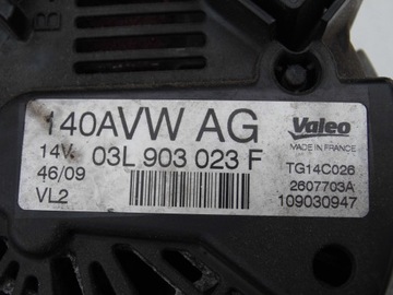 ALTERNÁTOR 03L903023F GOLF V LEON II A3 8P 1.9TDI