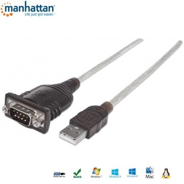 Кабель-переходник Manhattan USB/COM RS232 0,45 м