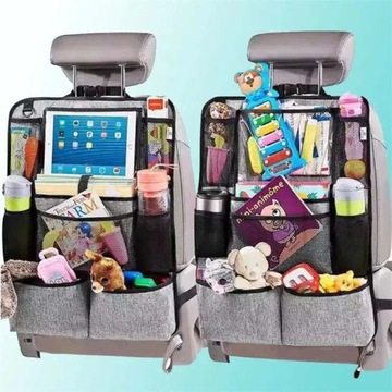 Органайзер для автокресла, большая вместимость, 10 карманов, универсальный.