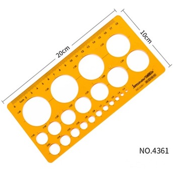 № 4361 стиль 24 линейки желтые круги из ПУ - инструмент