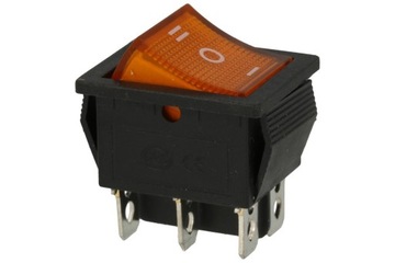 Przełącznik on-off-on, żółty, duży 230v