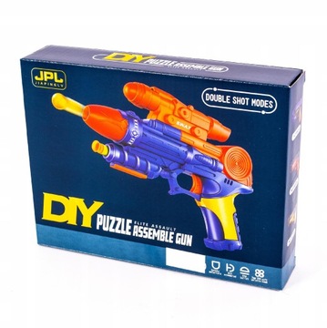 PISTOLET NA STRZAŁKI PIANKOWE DIY DO ZŁOŻENIA