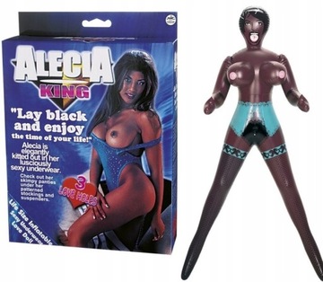SEX CZARNA LALKA MIŁOŚCI DMUCHANA ALECIA