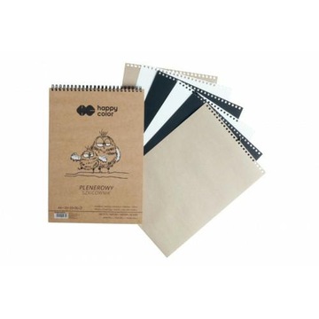 SZKICOWNIK NA SPIRALI A4/70 90G HAPPY