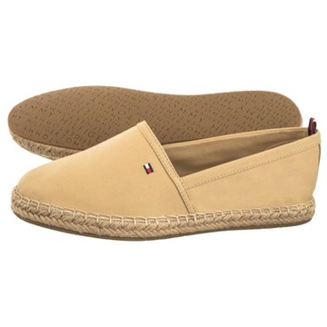 Buty Espadryle Tommy Hilfiger Basic Flat Espadrille Harvest Beżowe