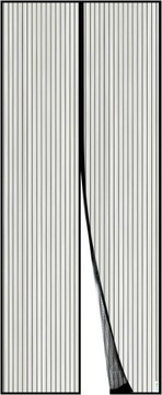 Apalus MOSKITIERA DO DRZWI magnetyczna 200 x 70 cm kurtyna siatkowa czarna