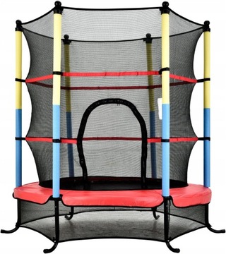 Trampolina pokojowa z siatką o średnicy 140 cm.