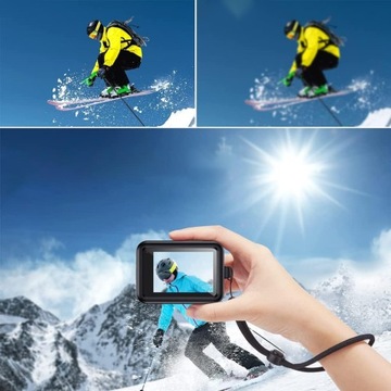 СИЛИКОНОВАЯ КРЫШКА GOPRO 12/11/10/9 С КОМПЛЕКТОМ ЗАКАЛЕННОГО СТЕКЛА