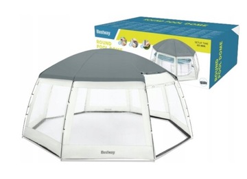Okrągły Pawilon Na Basen Bestway Duża Altana Kopuła 58612 600 cm x 600 cm