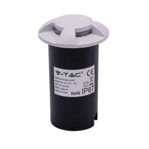 Наземный светильник 1Вт LED Белый, 4-сторонний IP67