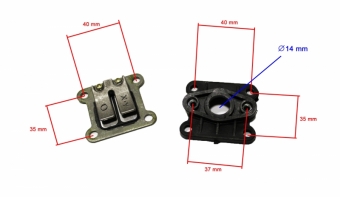 Разъем карбюратора + диафрагма Pocket Bike Cross Quad