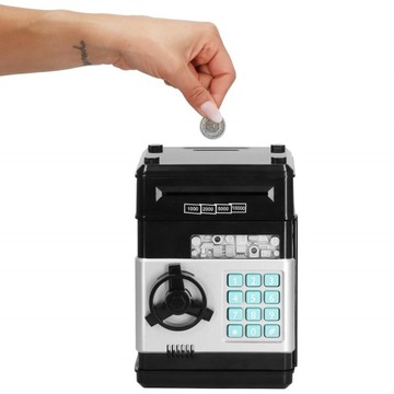 ЭЛЕКТРОННЫЙ АТОМАТ ДЛЯ ДЕТЕЙ БЕЗОПАСНЫЕ БАНКНОТЫ МОНЕТЫ С ПИН-кодом