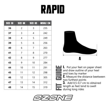 Мотоциклетные ботинки OZONE RAPID BLACK MATT + в подарок