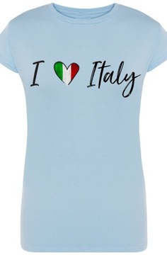 I Love Italy Kocham Włochy Damski T-Shirt r.M