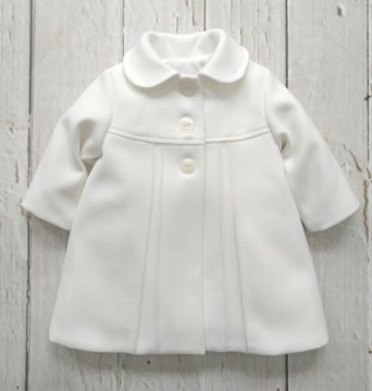 płaszczyk dziewczęcy ecru NELI roz 74