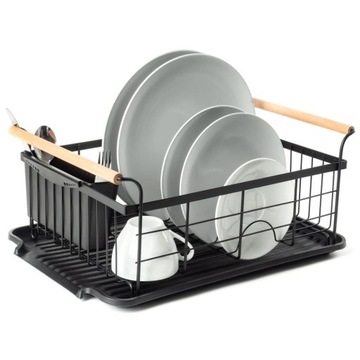 ПОДДОН ДЛЯ ПОСУДЫ И СТОЛОВЫХ ПРИБОРОВ ЧЕРНЫЙ Vilde 42,5 см x 29,5 см x 19 см