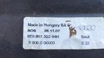 AUDI A4 B6 B7 KOMBI ROLETA KUFRU 8E9863553