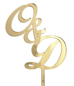 Инициалы для топпера на торт жениха и невесты, цвета i1