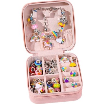 НАБОР ДЛЯ ИЗГОТОВЛЕНИЯ БРАСЛЕТОВ, ОЖЕРЕЛЬЕ, КУЛОНОВ, БУСИН + КОРОБКА