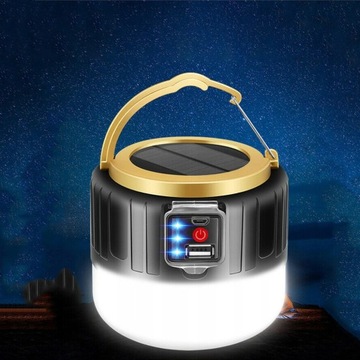 СВЕТОДИОДНЫЙ СОЛНЕЧНЫЙ ФОНАРЬ ДЛЯ КЕМПИНГА, USB БАТАРЕИ