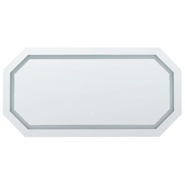 Lustro ścienne LED 120 x 60 cm srebrne LOCMARIAQUER