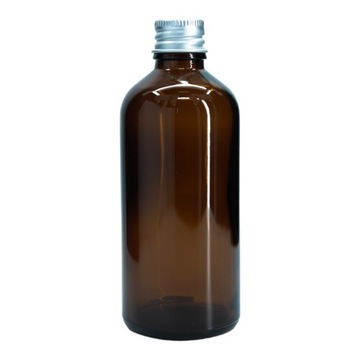 Butelka szklana 100 ml brązowa z nakrętką aluminiową