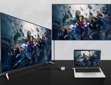 АДАПТЕР-ХАБ USB-C Адаптер HDMI 4K VGA M1 2-в-1