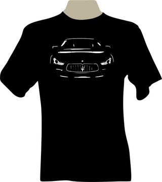KOSZULKA T-shirt z nadrukiem maserati GHIBLI