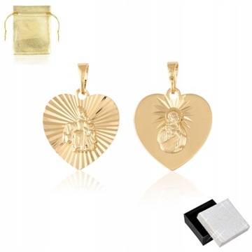 КРАСИВАЯ ДВУХСТОРОННЯЯ МЕДАЛЬ СЕРДЦЕ 18 КАРАТНОЙ ХИРУРГИЧЕСКОЙ СТАЛИ + БЕСПЛАТНО