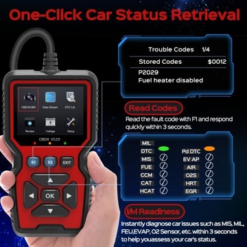Skaner OBD2 Dane w czasie rzeczywistym Profesjonalny mechanik Narzędzie