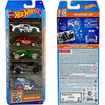 HOT WHEELS HW DESIGN LAB 5-PAK ZESTAW