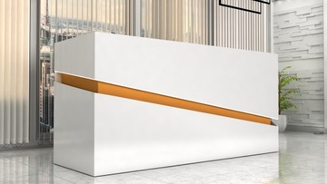 Рецепционная стойка R22 CORIAN 200x70см, с подсветкой