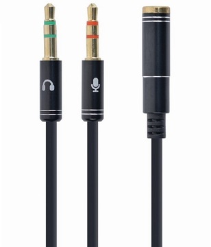 PRZEJŚCIÓWKA do słuchawek mikrofon Mini Jack 4PIN