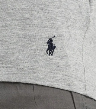 Ralph Lauren Szary T-shirt Męski Haft Logo _ S