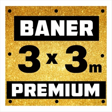 Baner reklamowy - plandeka - 3x3m, 300x300cm - 9m2